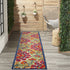 Red and Multicolor Indoor Outdoor Runner Rug